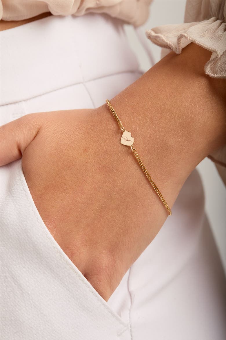 Emerson Initial Heart Bracelet, Alternate, color, Gold / W
