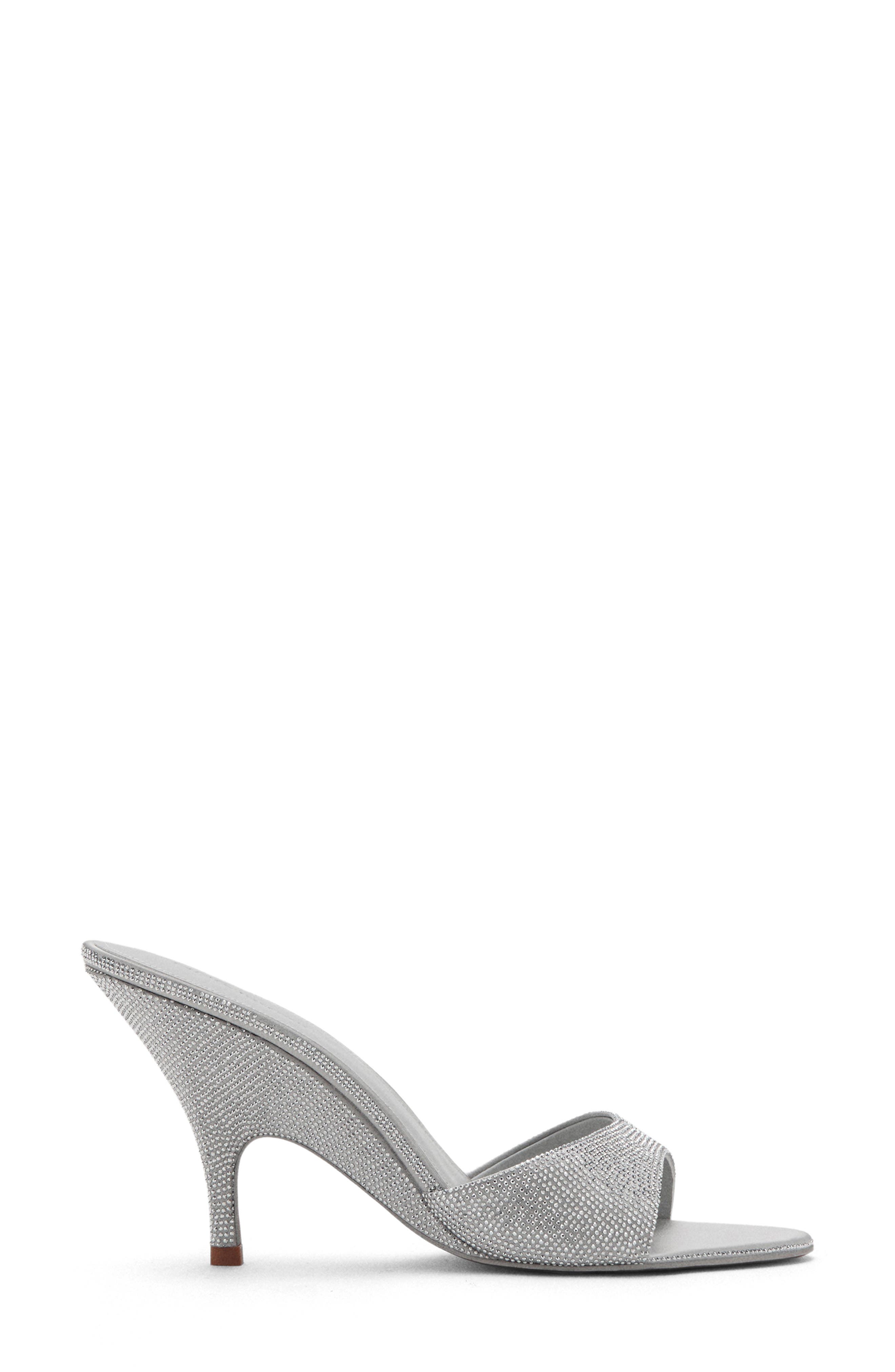 MANGO x Kaia Gerber Rhinestone Sandal, Alternate, color, Silver