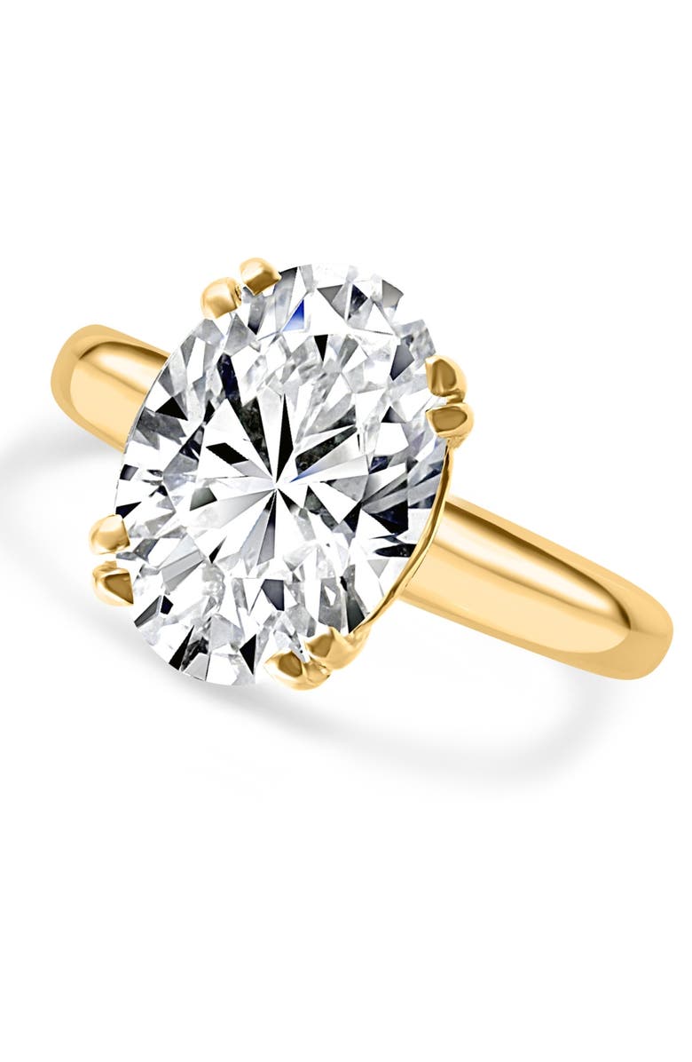 Bliss Diamond Certified 5Ct Oval 14k Gold Diamond Engagement Ring Lab Grown, Alternate, color, 14K Yellow Gold