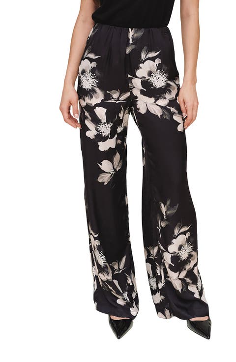 Floral Bias Cut Wide Leg Pants