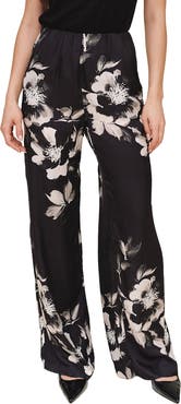 Bella Dahl Floral Bias Cut Wide Leg Pants