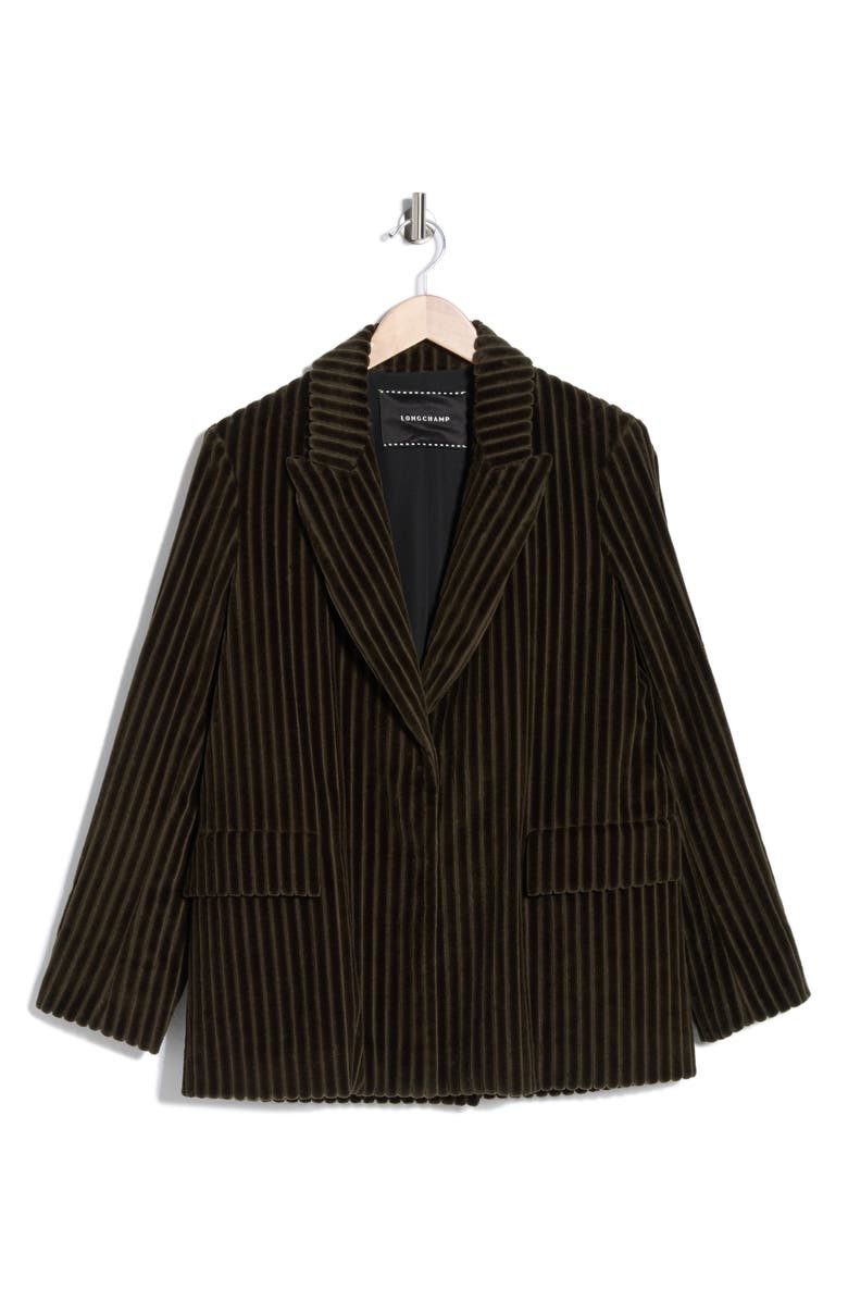 Longchamp Cotton Coat, Main, color, Khaki
