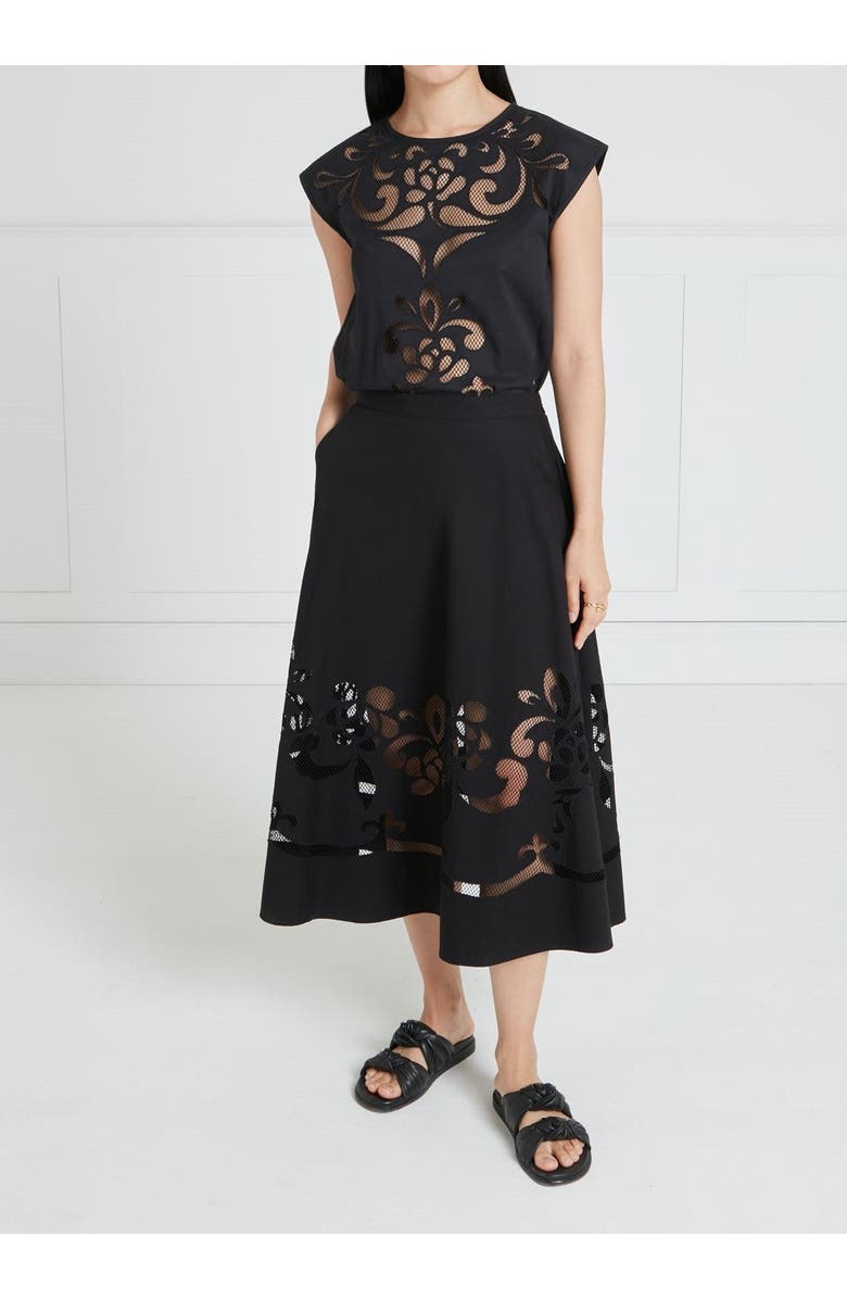 Temperley London Nelle Skirt, Main, color, Black