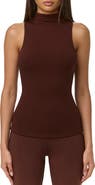 Naked Wardrobe Sleeveless Mock Neck Top