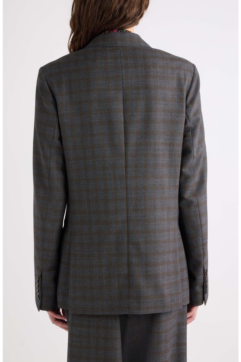 Barrysta Abstract Check Wool Blazer, Alternate, color, BROWN