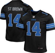 Nike Youth Nike Amon-Ra St. Brown Black Detroit Lions Alternate Player Game Jersey