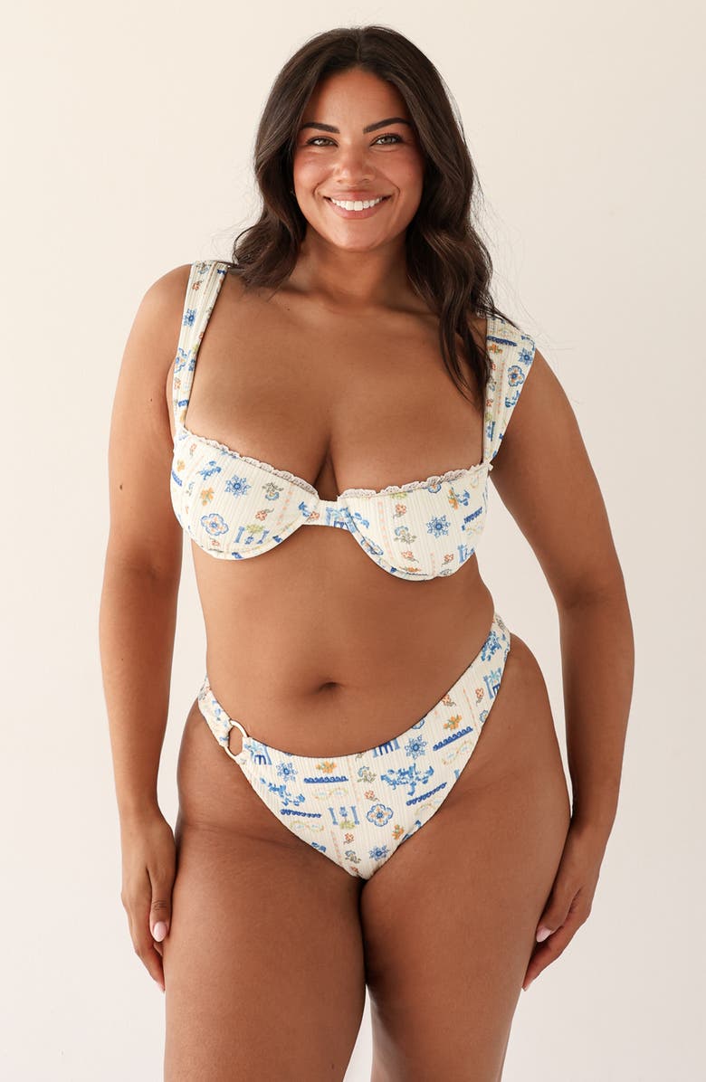 Dippin Daisys Athena Underwire Bikini Top, Alternate, color, Santorini