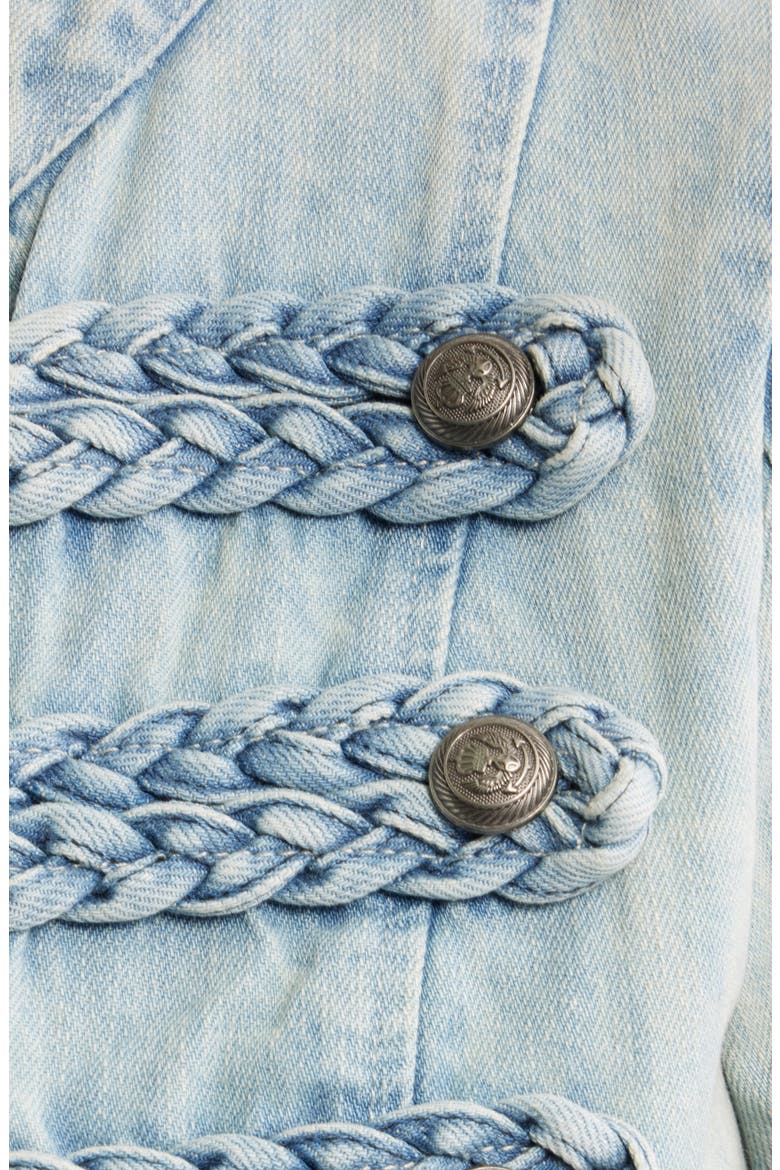 Nadja Denim Military Jacket, Alternate, color, BLUE