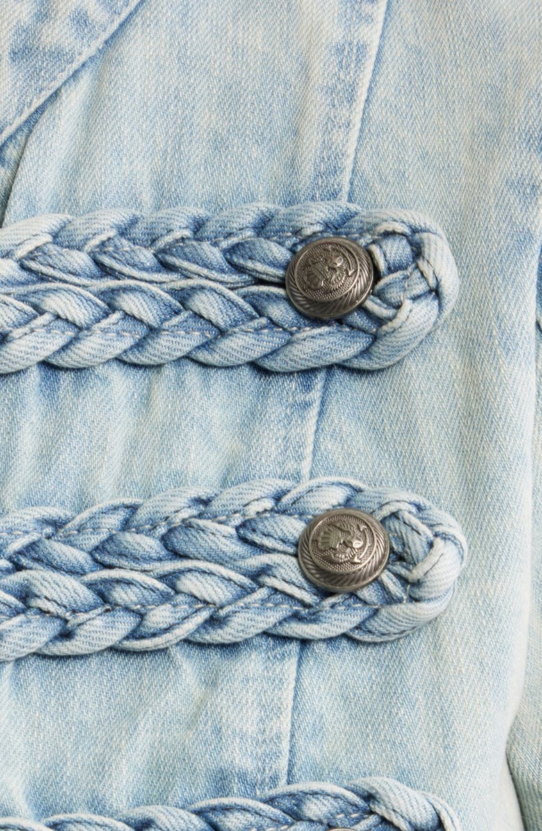 NIKKI LUND Nadja Denim Military Jacket, Alternate, color, Blue