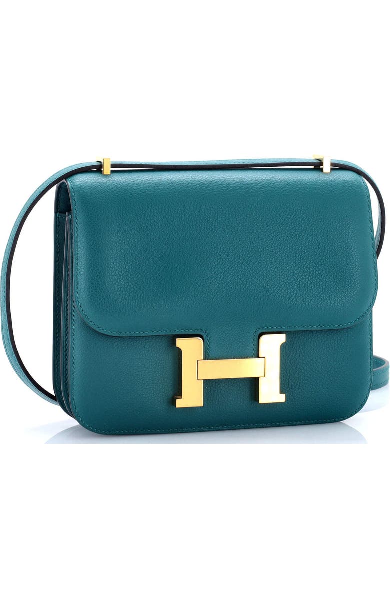 Pre-Owned Hermes Constance Bag Evercolor 18, Alternate, color, Vert Bosphore