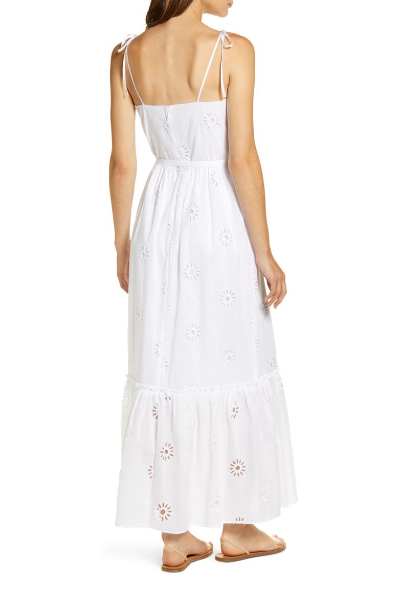 Eyelet Maxi Sundress, Alternate, color, WHITE