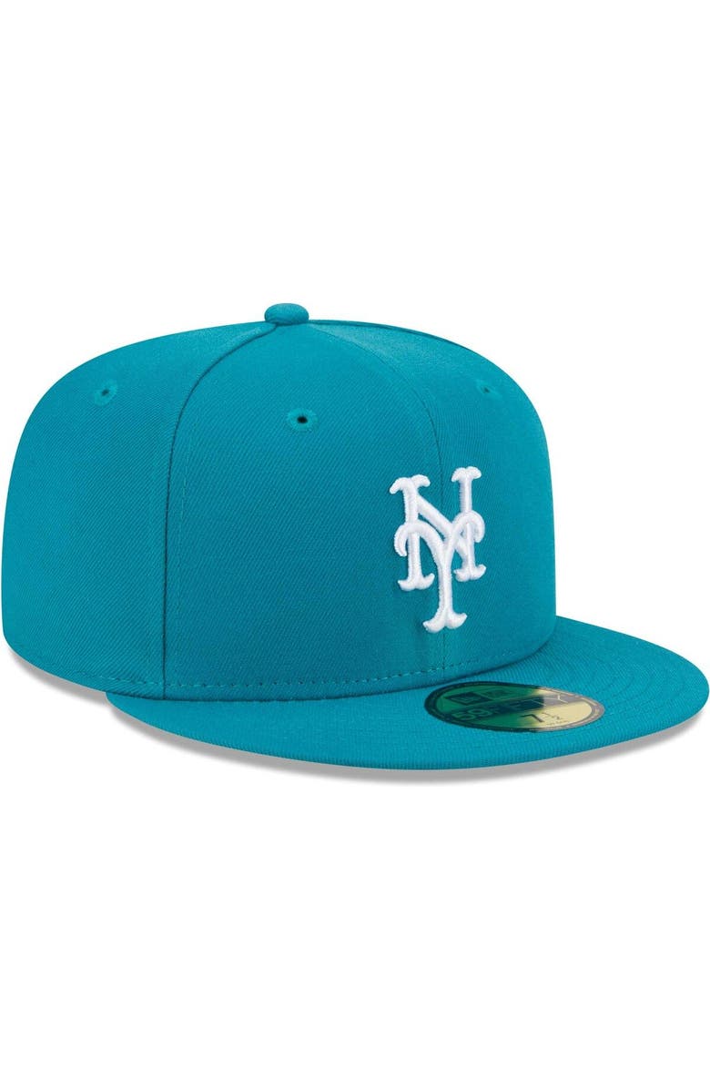 New Era Men's New Era Turquoise New York Mets 59FIFTY Fitted Hat, Alternate, color, 