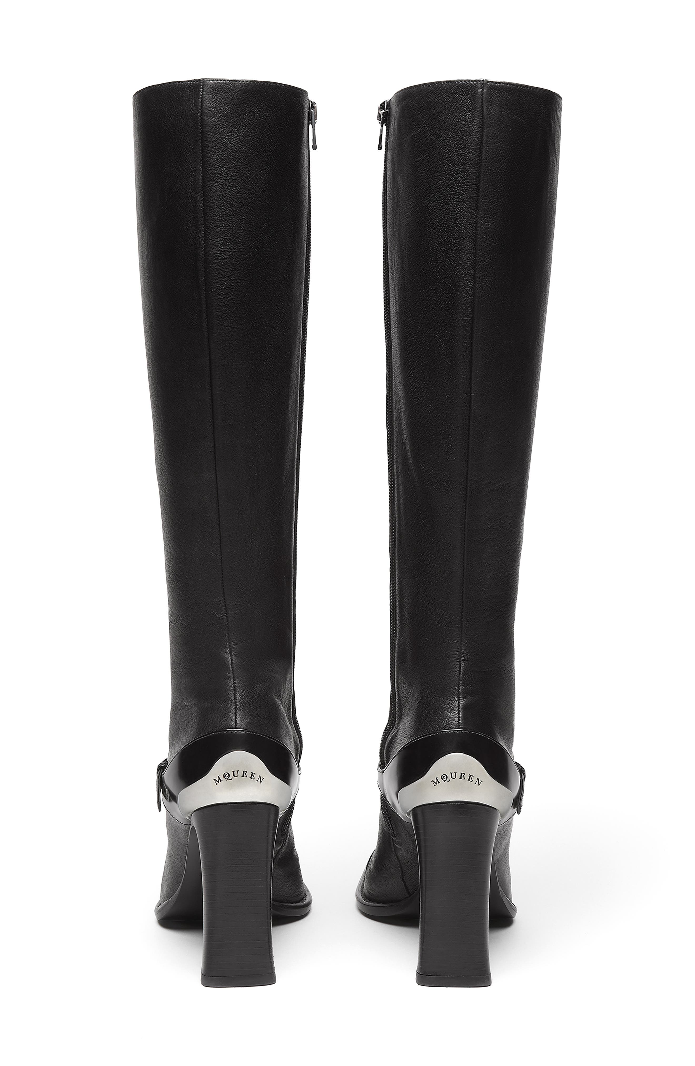 Niko Leather Knee High Boot, Alternate, color, BLACK