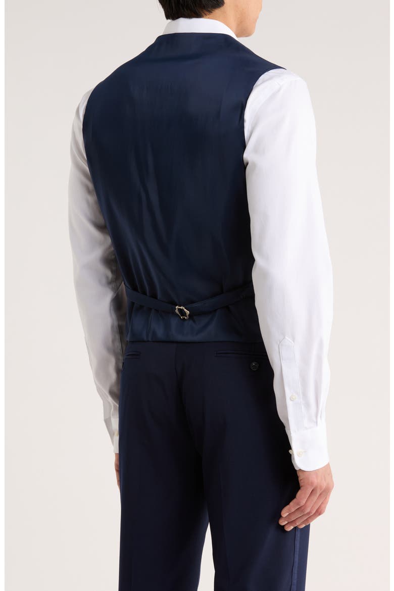 Stretch Wool Blend Tuxedo Vest, Alternate, color, NAVY TWILL