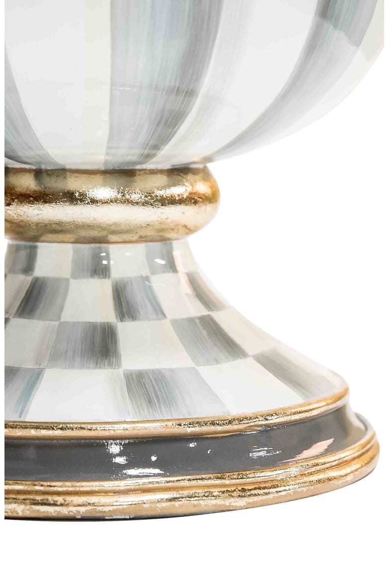 Sterling Stripe Urn, Alternate, color, GREY/ WHITE