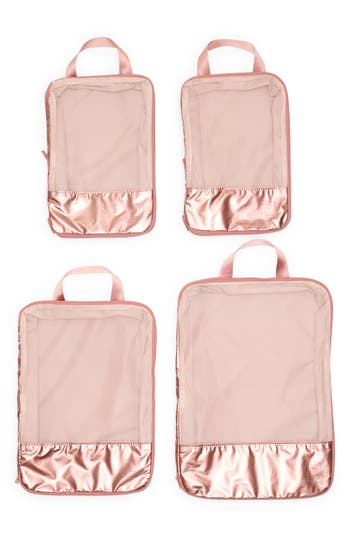 Mytagalongs Set Of 4 Compression Packing Cubes In Pink
