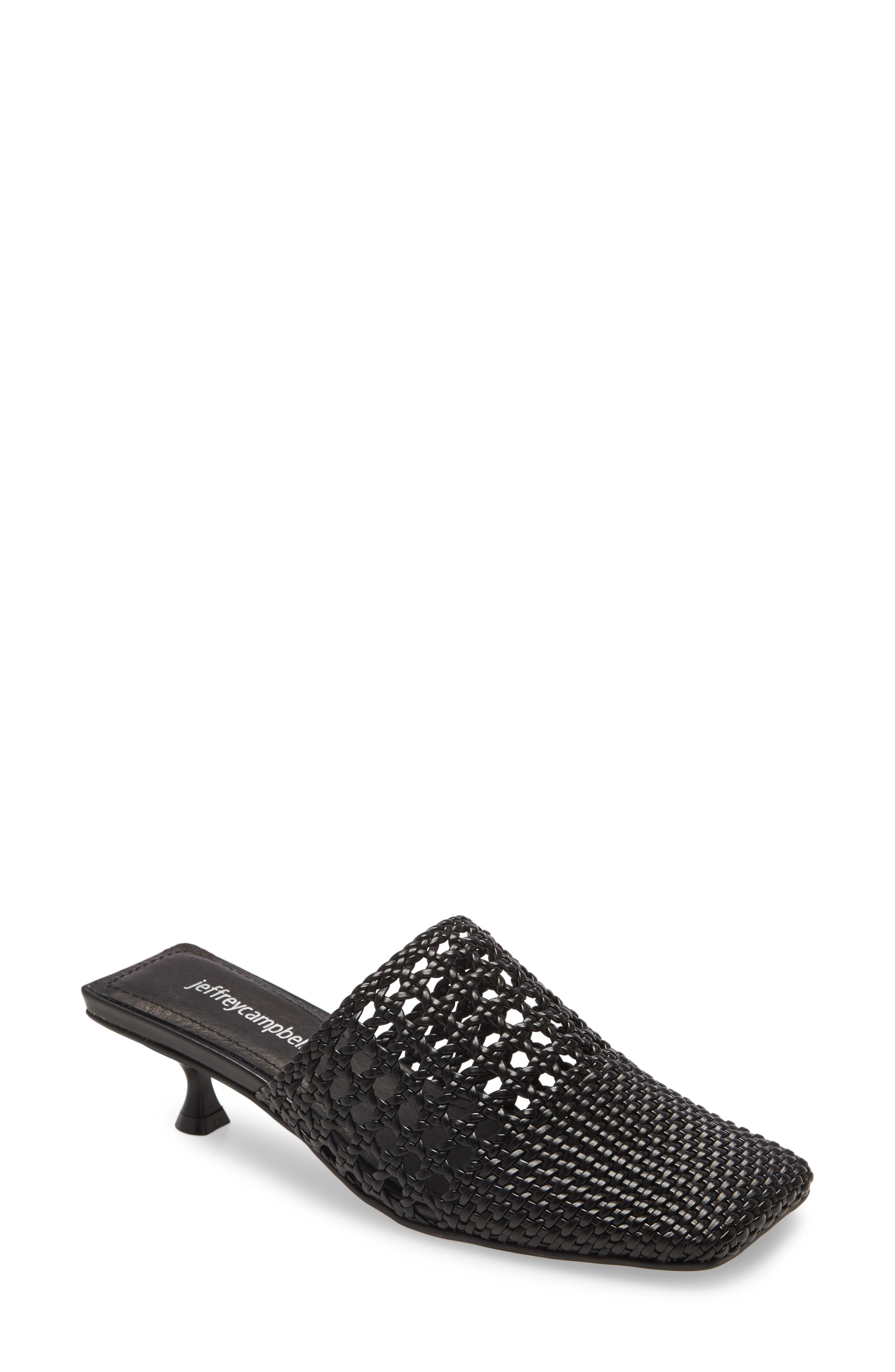 Sleek Mule, Main, color, BLACK WOVEN