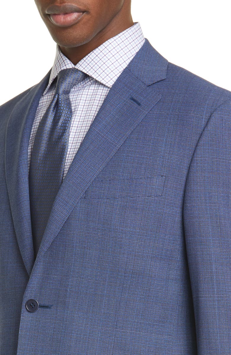Canali Siena Soft Classic Fit Plaid Wool Suit, Alternate, color,
