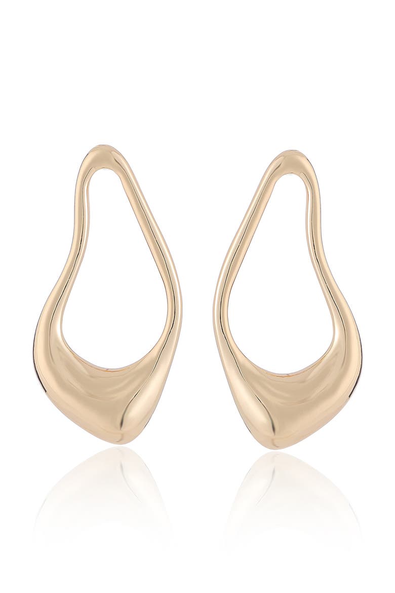 Open Teardrop Earrings, Alternate, color, GOLD