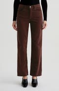 AG Brinley Mid Rise Straight Leg Corduroy Pants
