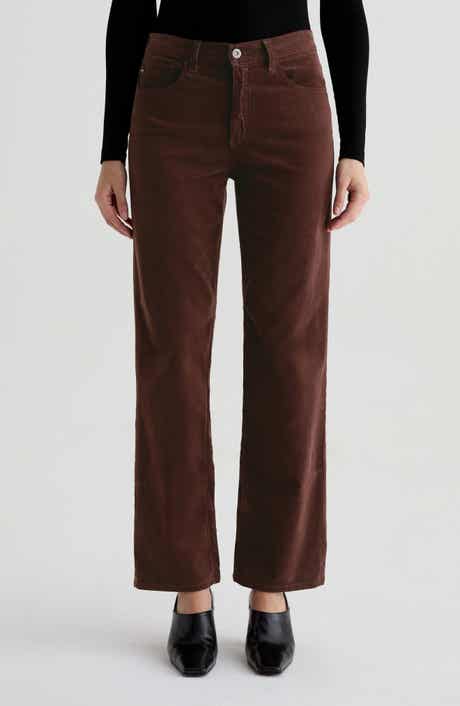 AG Brinley Mid Rise Straight Leg Corduroy Pants