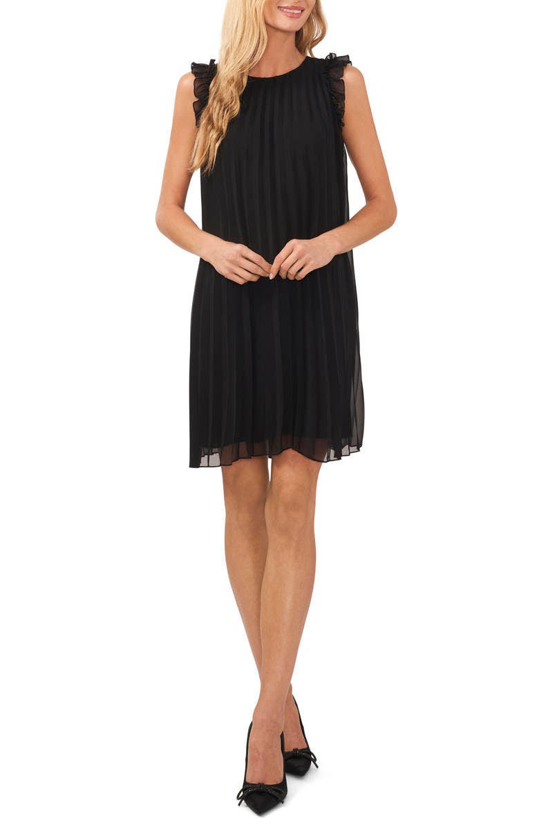 CeCe Pleated Shift Minidress, Main, color, 