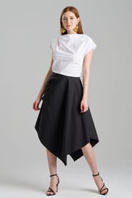 Natori TECH COTTON TAFFETA Asymmetrical Skirt