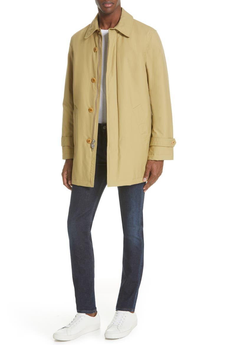 Waxed Cotton Car Coat, Alternate, color, TAN