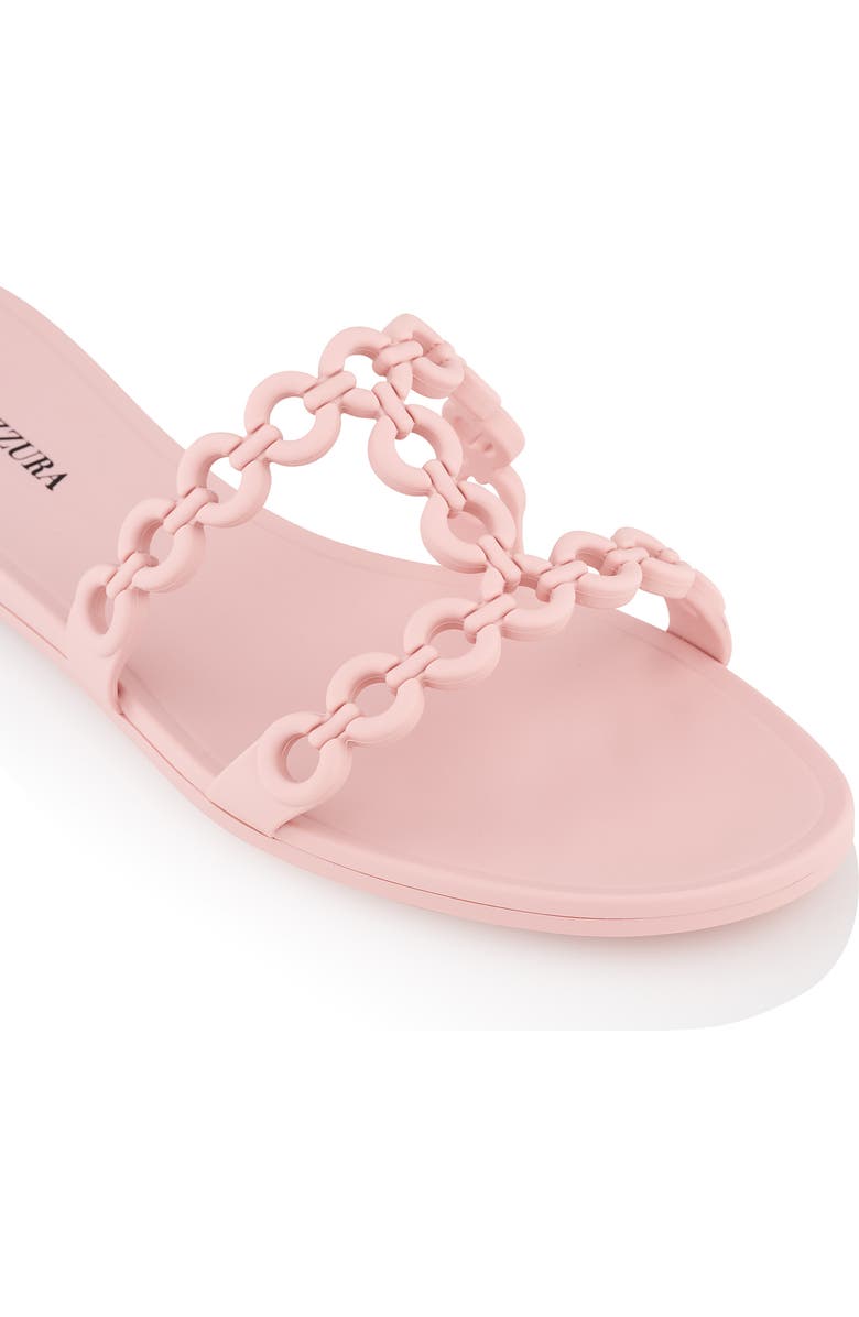Aquazzura Infinity Chain Jelly Slide Sandal, Alternate, color, Mademoiselle Pink