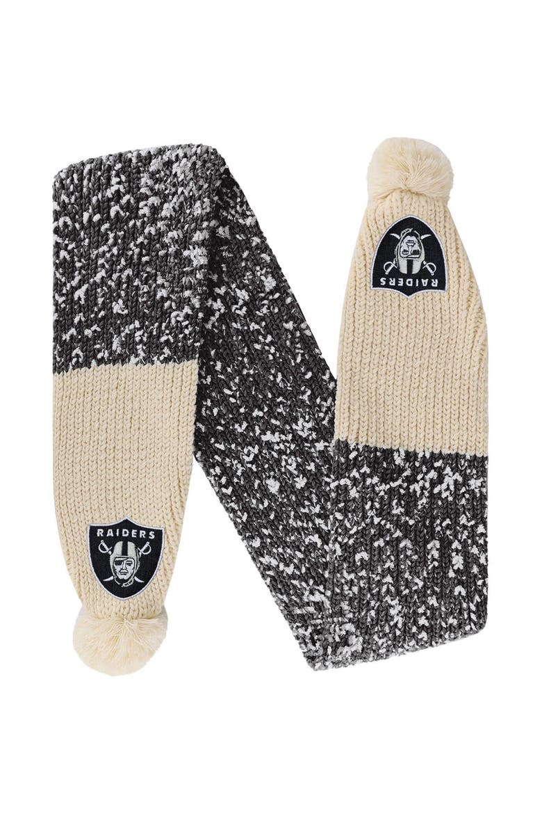 Las Vegas Raiders Confetti Scarf with Pom, Main, color, Black