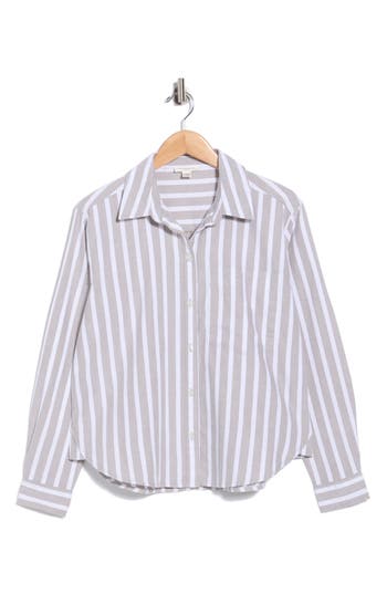 Beachlunchlounge Cami Stripe Shirt In Earthy Sage