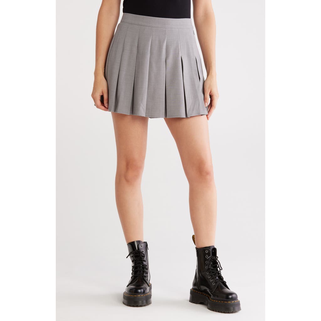 Abound Pleated Miniskirt In Gray