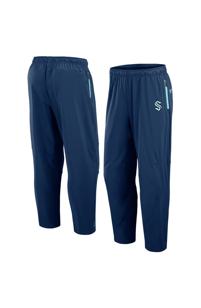 FANATICS Men's Fanatics Deep Sea Blue Seattle Kraken Authentic Pro Rink Pants, Main, color, Navy