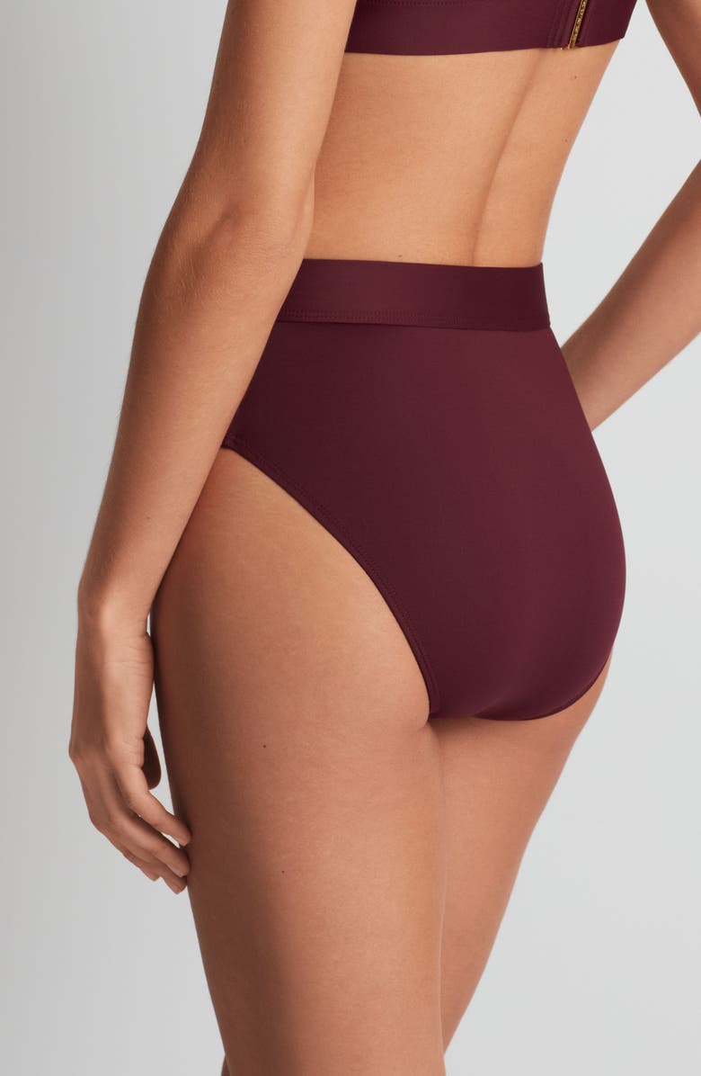 Lauren Ralph Lauren Banded High Waist Bikini Bottoms, Alternate, color,