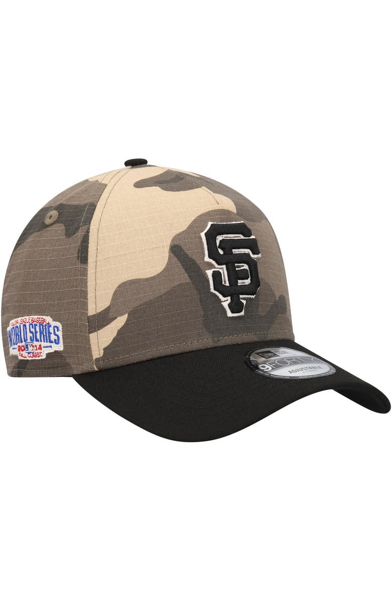 New Era Men's New Era San Francisco Giants Camo Crown A-Frame 9FORTY Adjustable Hat, Main, color, 