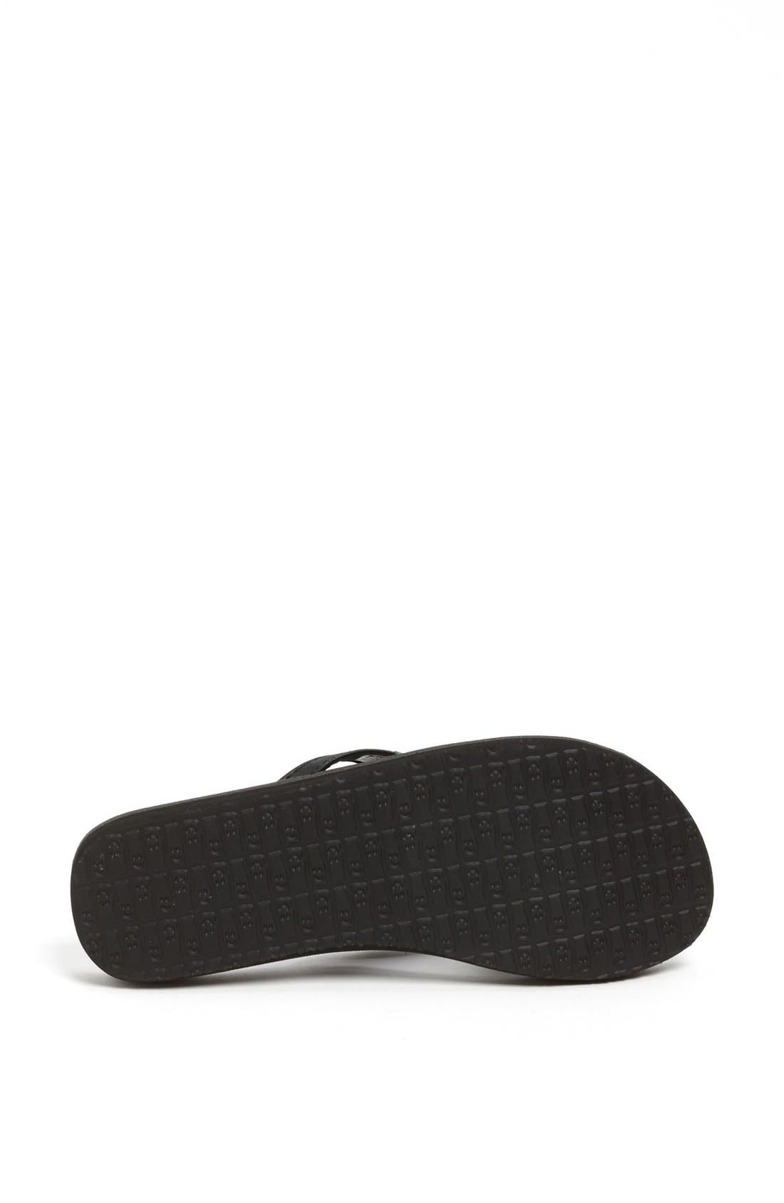'Yoga Joy' Flip Flop, Alternate, color, BLACK