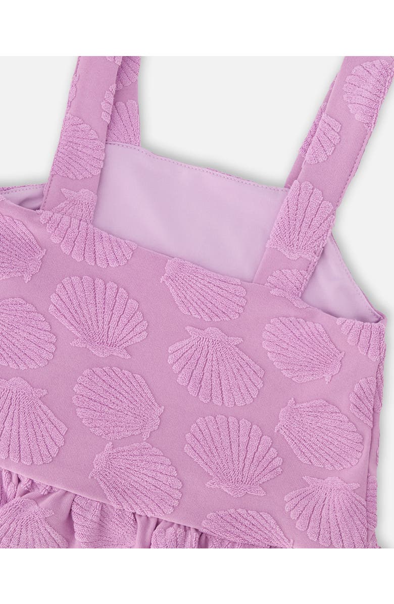 Deux par Deux Terry Sleeveless Tank Top with Elastic Waist Shorts Set, Alternate, color, Lilac