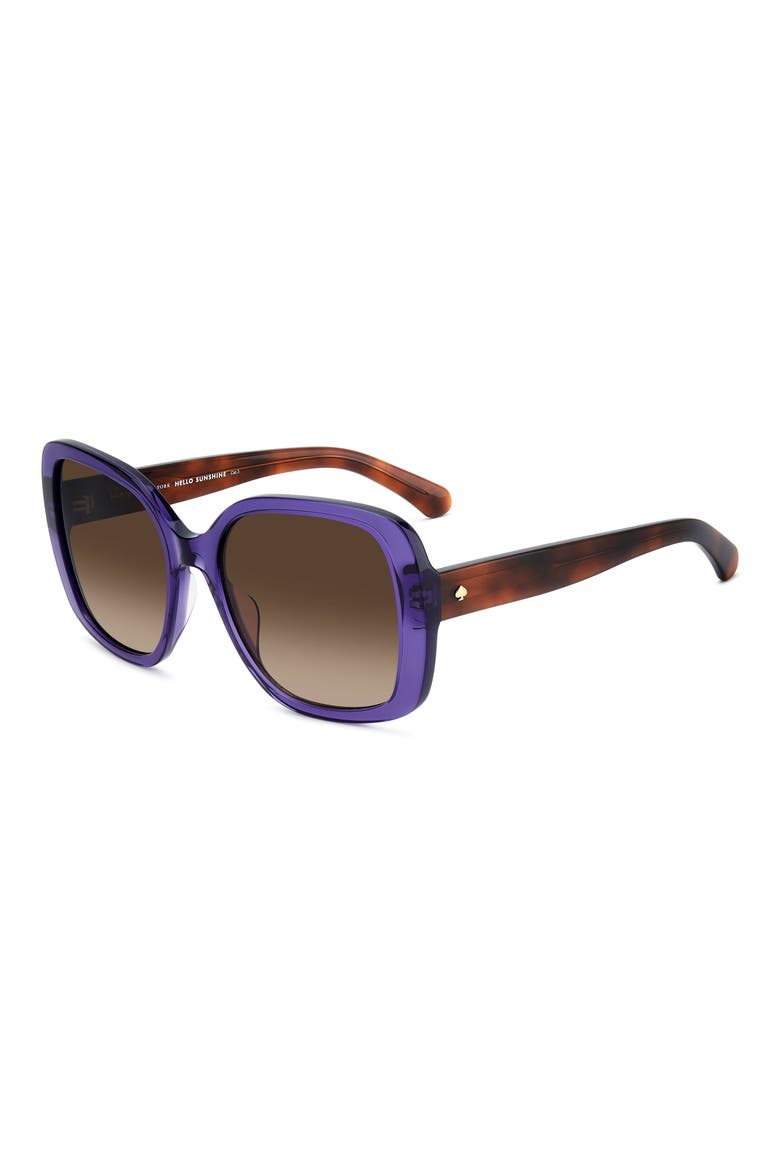 Wenona 57mm Square Sunglasses, Alternate, color, BLUE/ BROWN