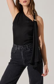 ASTR the Label Alyx Satin Halter Top