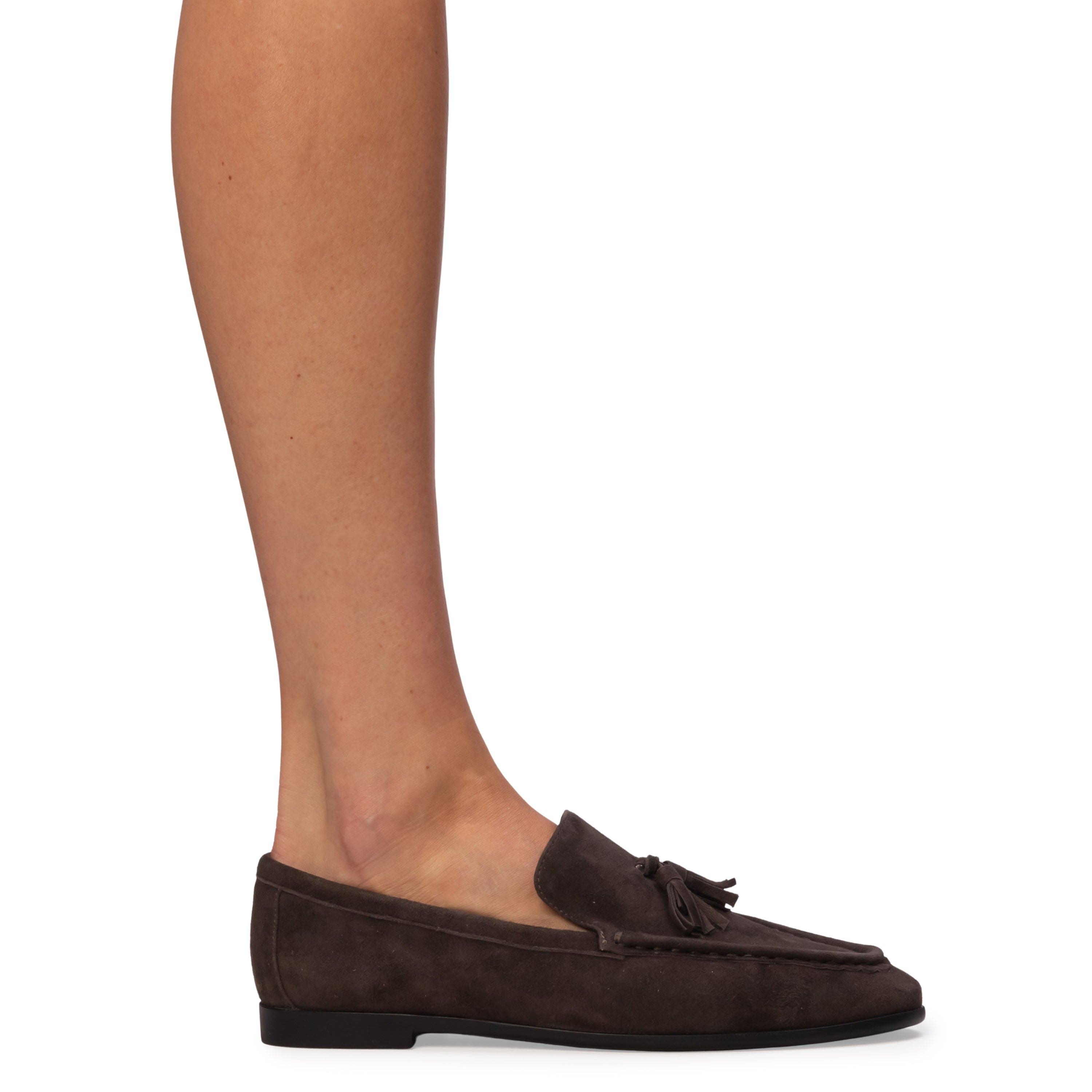Finn Suede Loafer, Alternate, color, Hot Fudge Suede