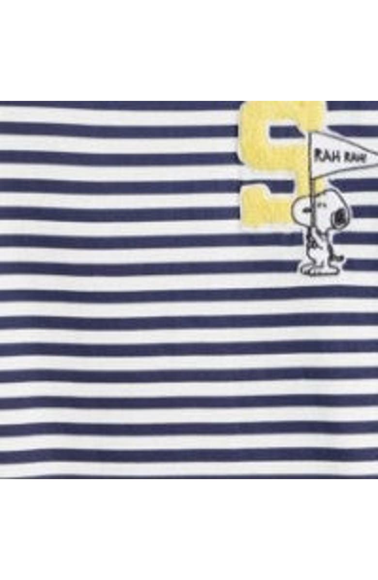 Chinti & Parker Snoopy Varsity Cotton Long Sleeve Tee, Alternate, color, Navy