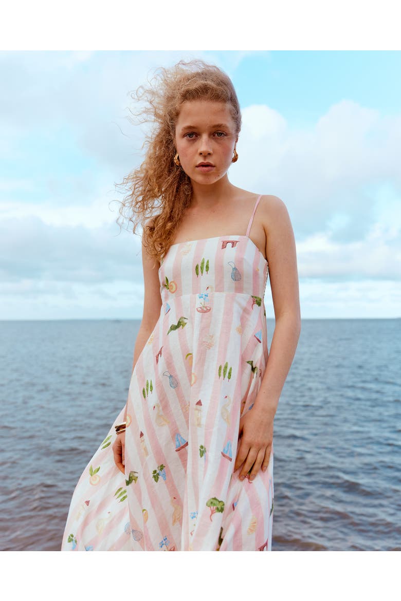 Boat Days Maxi Dress, Alternate, color, Light Pink