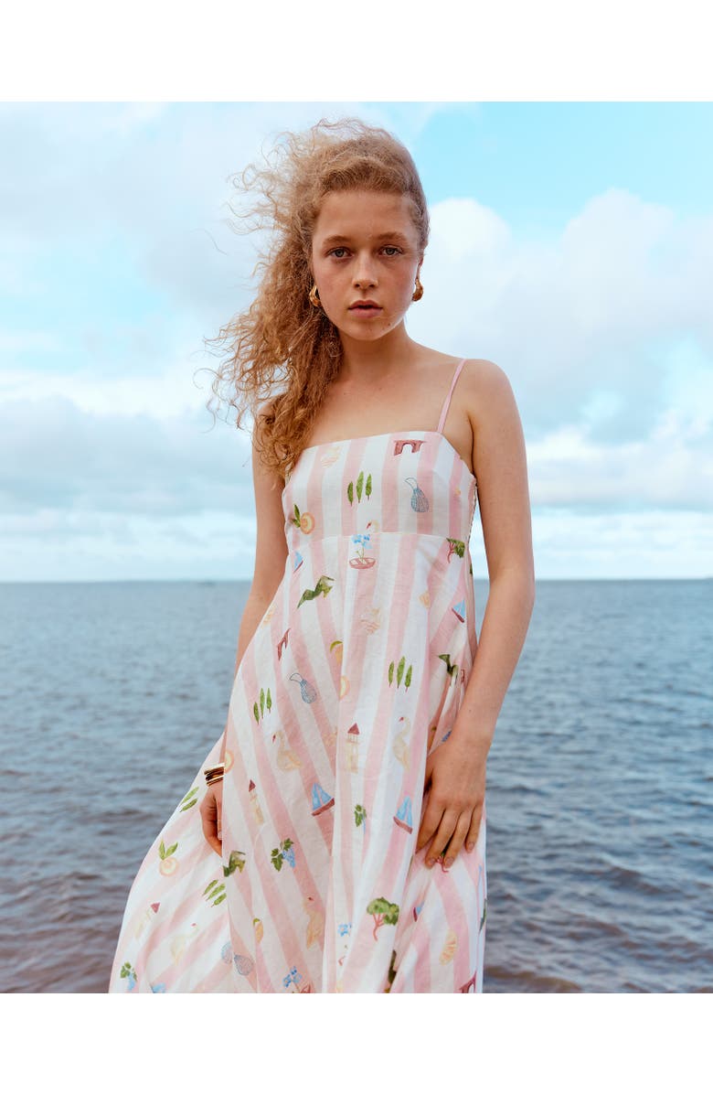 SMWR. By The Somewhere Co Boat Days Maxi Dress, Alternate, color, Light Pink