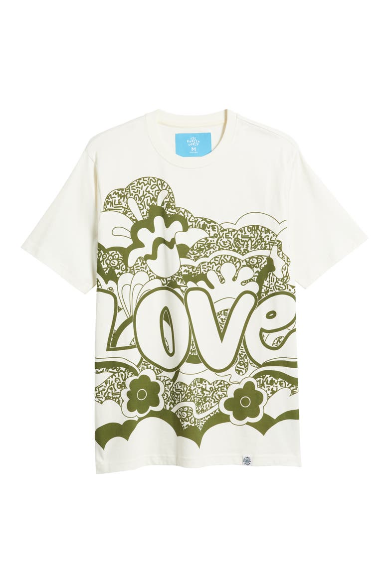 Love Flower Graphic T-Shirt, Alternate, color, VANILLA ICE