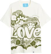 VIC GARCIA WORLD Love Flower Graphic T-Shirt