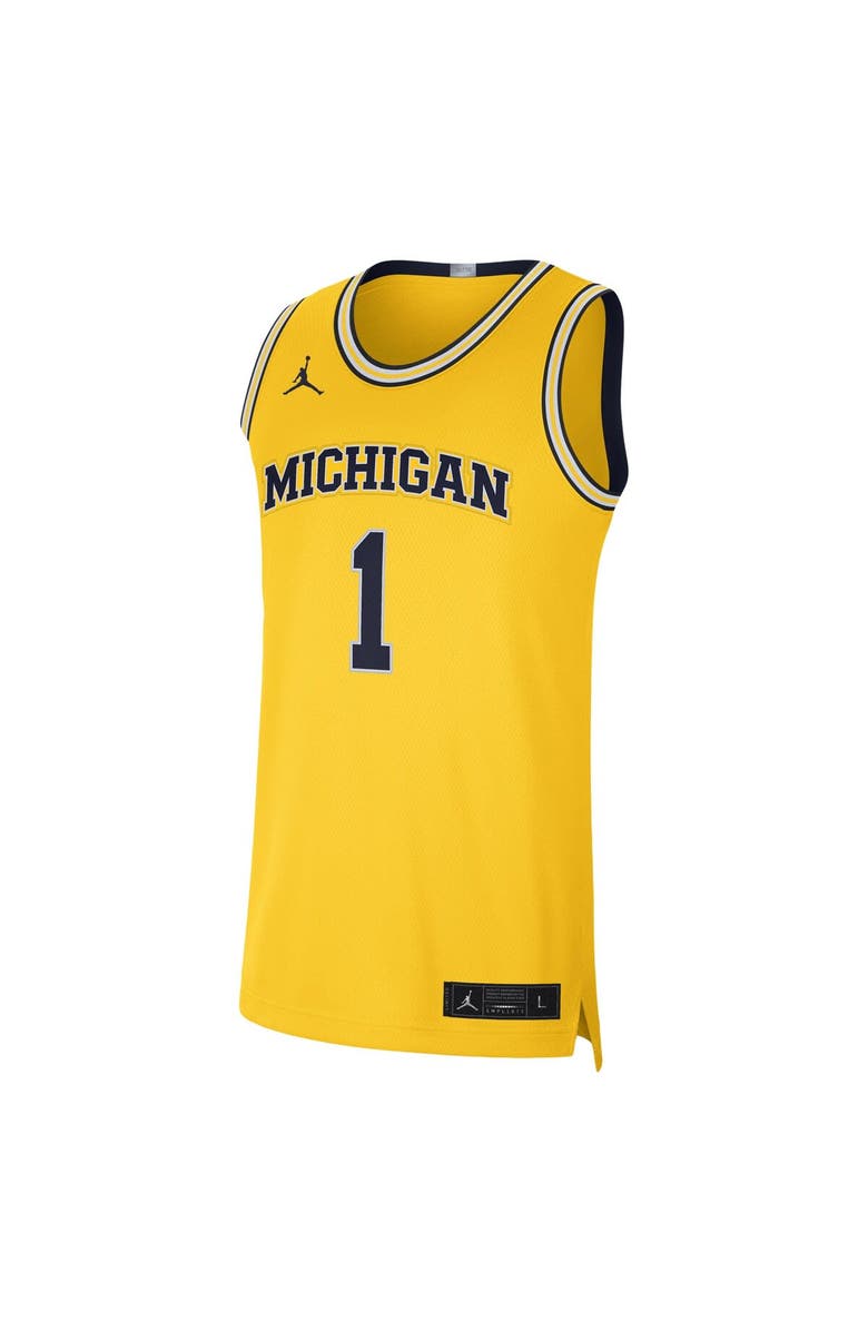 Jordan Brand Men's Jordan Brand #1 Maize Michigan Wolverines Limited Authentic Jersey, Alternate, color, Maize