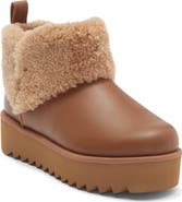 UGG® Ultra Mini Alina Curled Genuine Shearling Platform Boot