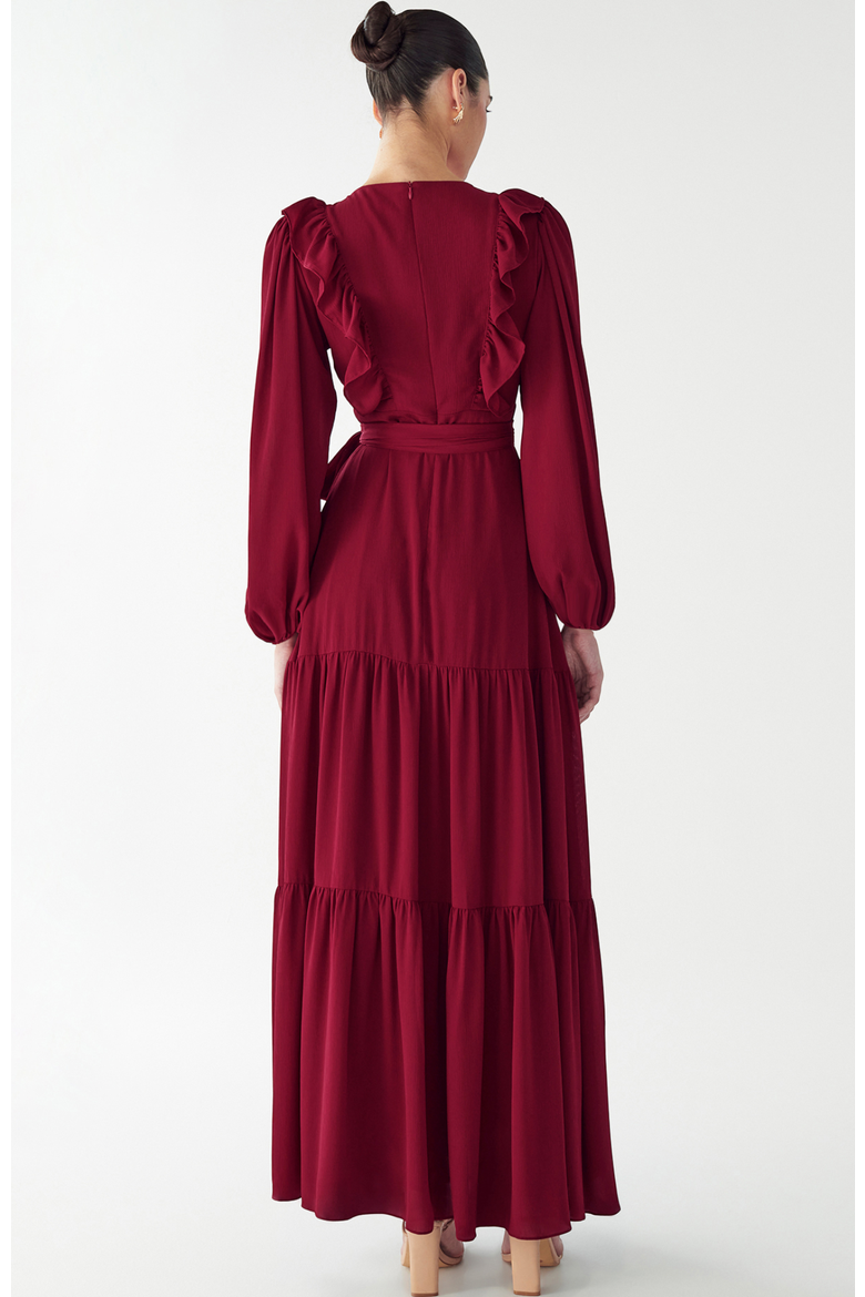 Tylah Maxi Dress, Alternate, color, Burgundy