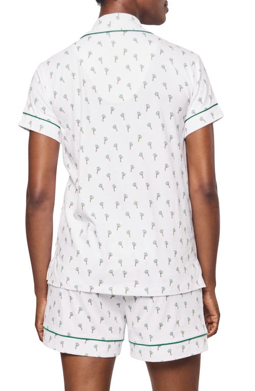 PETITE PLUME PETITE PLUME PALM PRINT PIMA COTTON SHORT PAJAMAS