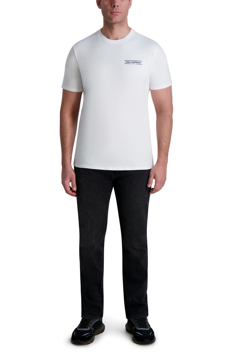 KARL LAGERFELD PARIS Core Logo Cotton Graphic T-Shirt, Alternate, color, White